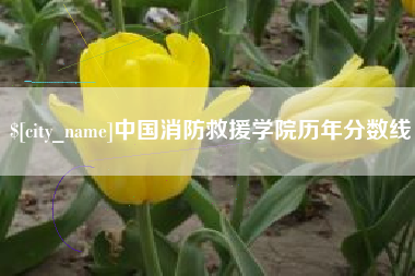 温州中国消防救援学院历年分数线