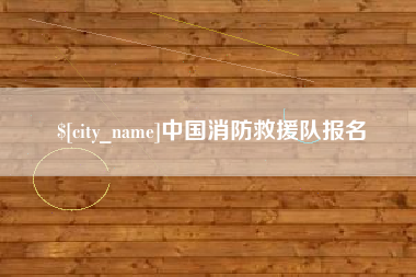 温州中国消防救援队报名