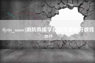 温州消防救援学院招生录取分数线2019