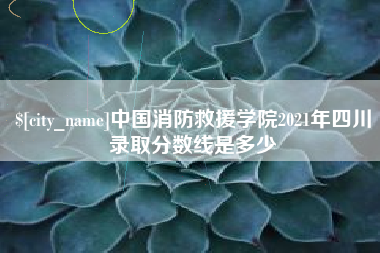 温州中国消防救援学院2021年四川录取分数线是多少