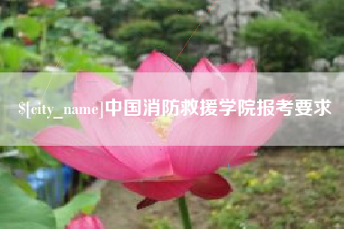 温州中国消防救援学院报考要求