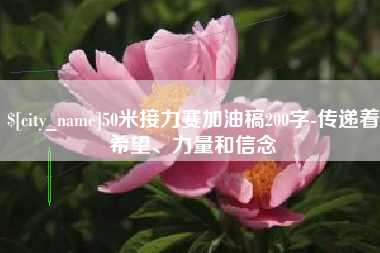 温州50米接力赛加油稿200字-传递着希望、力量和信念