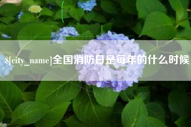 温州全国消防日是每年的什么时候