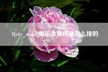 温州奥运金牌榜是怎么排的