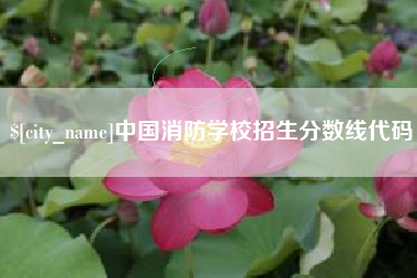 温州中国消防学校招生分数线代码