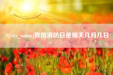 温州我国消防日是哪天几月几日