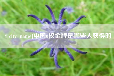 温州中国6枚金牌是哪些人获得的