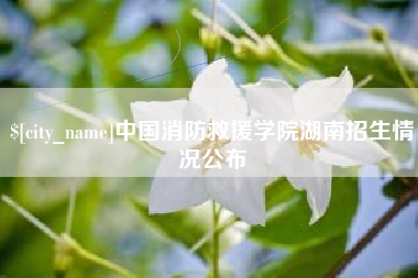 温州中国消防救援学院湖南招生情况公布