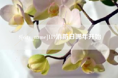 温州119消防日哪年开始
