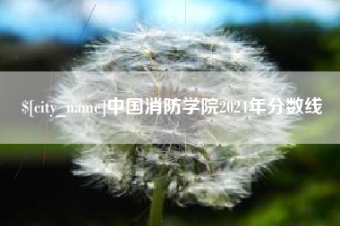 温州中国消防学院2024年分数线