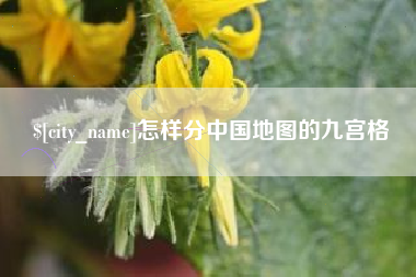 温州怎样分中国地图的九宫格