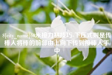 温州60米接力赛技巧-下压式则是传棒人将棒的前部由上向下传到接棒人手中