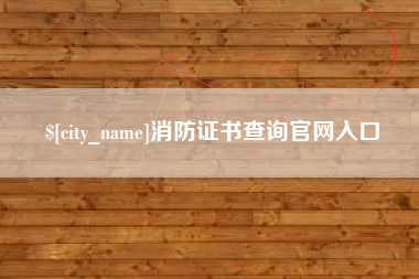 温州消防证书查询官网入口