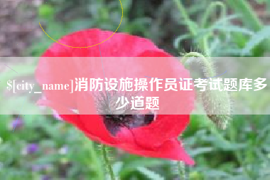 温州消防设施操作员证考试题库多少道题